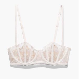 Caged Lace Unlined Balconette Bra